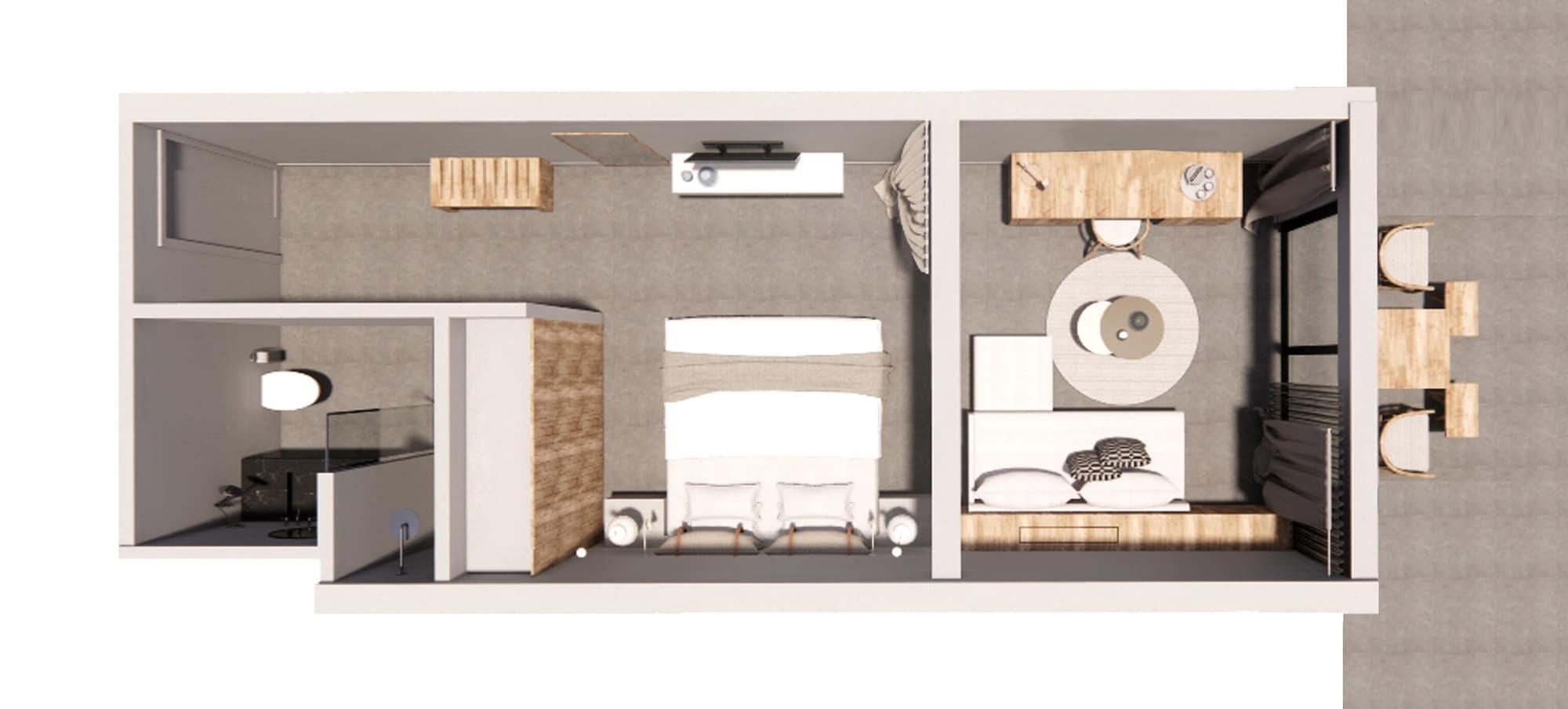 Elissa Adults-Only Lifestyle Beach Resort Kallithea  Bagian luar foto 3D rendering of a bathroom
